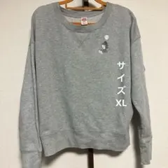 ユニクロ　ミッキーマウス 刺繍 スウェット グレー　XL