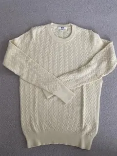 UNIQLO Ws イエロー Mサイズ ケーブルセーター