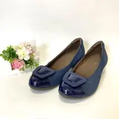 美品　アシックス ウォーキング　ペダラ フラット パンプス　バックル　22㎝