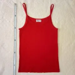 【Tweener】 日本製 綿100% 赤 キャミソール Mサイズ