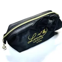 Lanvin　ランバン　黒ポーチ　リボン付き