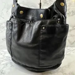 MARC BY MARCJACOBS 羊革 ラムレザー セミショルダーバッグ黒