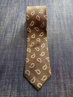 THE SUITS COMPANY FILO D'OROブラウンシルクペイズリー