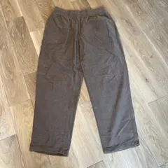GU コーデュロイ ワイドパンツ ブラウン L