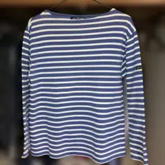 SAINT JAMES 長袖バスクシャツ ブルー×ホワイト　サイズ36美品