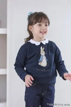 新品未使用 希少 セブンテン ピーターラビット キッズ 刺繍トレーナー 115