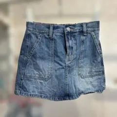 デニム キュロットスカート インナーパンツ付き