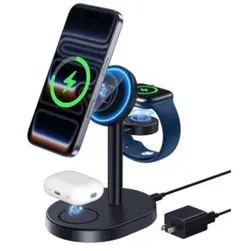 MagSafe充電器 3in1 ワイヤレス充電器 15W急速充電 3台同時充電