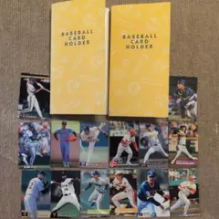 ベースボールカードホルダーとプロ野球選手カード14枚セット