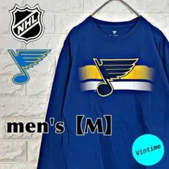 V846【NHL】プリントロングスリーブ【メンズM】ブルーのサムネイル