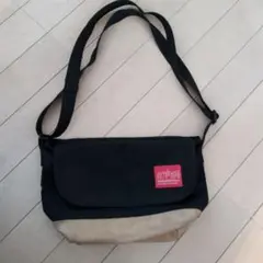 Manhattan Portage ショルダーバッグ　 黒/ベージュ