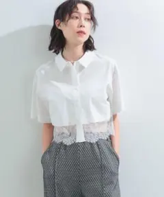 Ray BEAMS シアー ティアード クロップド シャツ 美品 - メルカリ