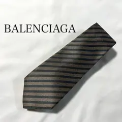 バレンシアガ ブランドネクタイ ストライプ柄 シルク 日本製 メンズ ブルー系…