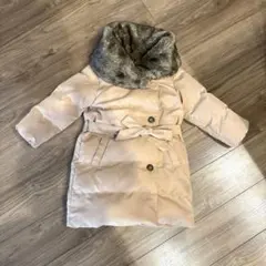 美品 branshes ブランシェス 中綿 コート フェイクファー 120