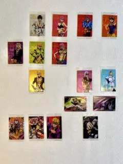 【未開封】ジョジョの奇妙な冒険 黄金の風 第1弾ウエハースカード26種中16種