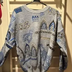 JUN IMPORT 幾何学模様 ニットセーター