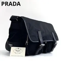 【極美品/稀少品】プラダ ショルダーバッグ ナイロン×レザー ダブルベルト