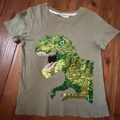 H & M 恐竜スパンコール　Tシャツ 120cm
