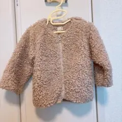 petit main プチマイン　もこもこブルゾン 80センチ　くすみピンク