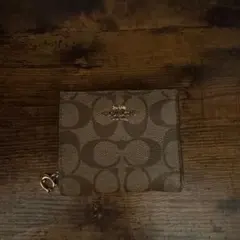 Coach 二つ折り財布 ブラウン モノグラム