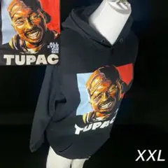 2PAC フーディー パーカー XXL ブラック ラップ ヒップホップ