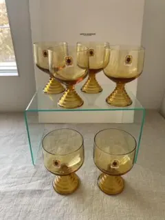 ヴィンテージ 曽我ガラス　チャム　CHUM グラス　6個セット 新品 純喫茶