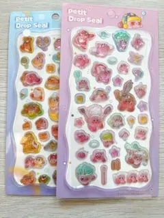 3Dステッカー うるちゅる 硬いシール　立体 2枚セット　 星のカービィ 新品