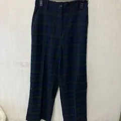 チェックワイドパンツ