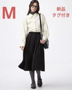 新品・タグ付き　GU ドレープキュロッツ　ブラック　黒　M