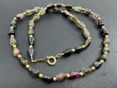 M6153 トルマリン　ネックレス　ヴィンテージ アクセサリー