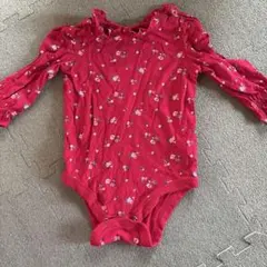 baby gap 赤い花柄ロンパース 6-12ヶ月
