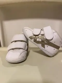 アシックス ベビーシューズ ホワイト ゴールド
