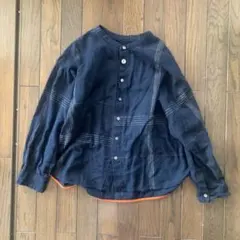 美品　パラスパレス　インディゴガーゼシャツ　チェック　ドルマンのサムネイル