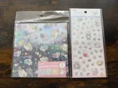 amifa キラキラアニマルステッカーシール＆デザインペーパーセット