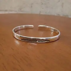 シルバー バングル ブレスレット アクセサリー フェザー 羽 メキシカン 人気