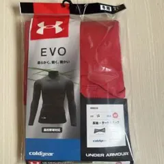 UNDER ARMOUR EVO 長袖タートルネック LG レッド