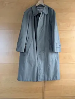 アクアキュースタム英国製ステンカラー綿100%レインコートSize:M45