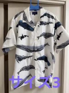 【美品❗️】DESCENDANT クジラ プリント 半袖シャツ　サイズ2 美品❗️】DESCENDANT クジラ プリント 半袖シャツ サイズ2 - メルカリ
