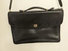 【オールドコーチ】 COACH レザーショルダーバッグ ブラック