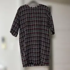 ★1回のみ着用★ ツイードワンピース チェック柄(1.3万円で購入)