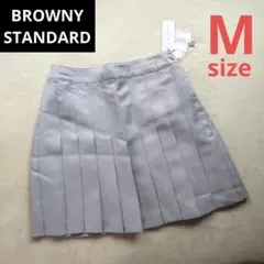 【新品】BROWNY STANDARD プリーツスカート ミニスカート 水色 M