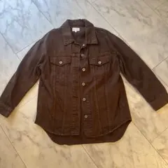 デニムジャケット 茶色