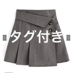 GRL インパン裏地付きアシンメトリーミニスカート[tu725] チャコール