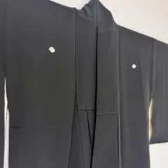 黒紋付 喪服 五つ紋 黒無地 着物 冠婚葬祭 催事 身丈147cm 裄62cm