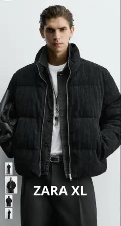 ZARA ザラ クロップドフィットパフジャケット XL