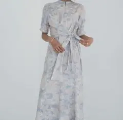 CLANE 美品 STAND COLLAR WAIST TIE ONEPIECE