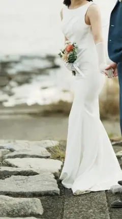 ウェディングドレス スリーブレス