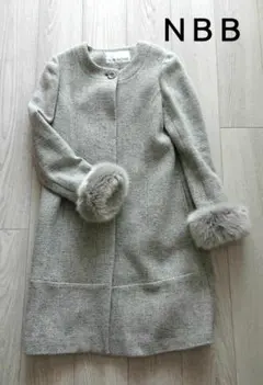 NATURAL BEAUTY BASIC☆ノーカラーコート グレー M