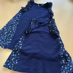 COMME CA ISM ノースリーブワンピース110cm 130cm姉妹お揃い