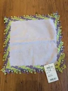 近沢レース レースハンカチ 紫と緑